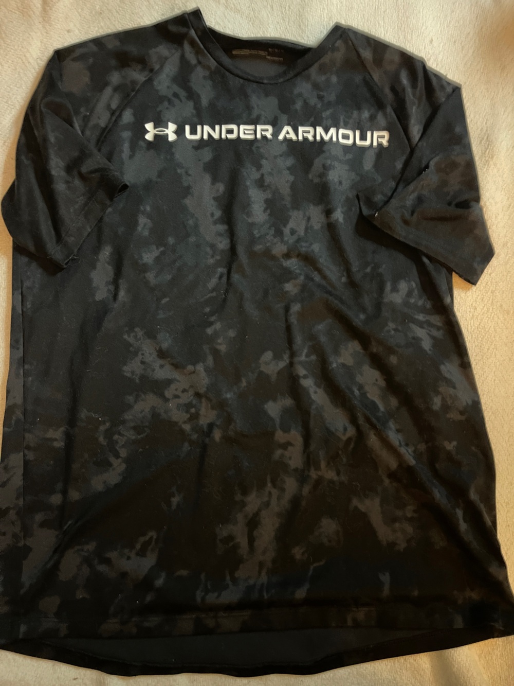 Under Armour Black Camouflage-Effect Short Sleeve Tee